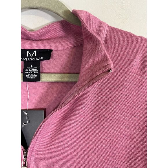 Retro Knit Sweater Pullover Pink L Preppy Feminine Classic Chic Sporty Active - Picture 5 of 10